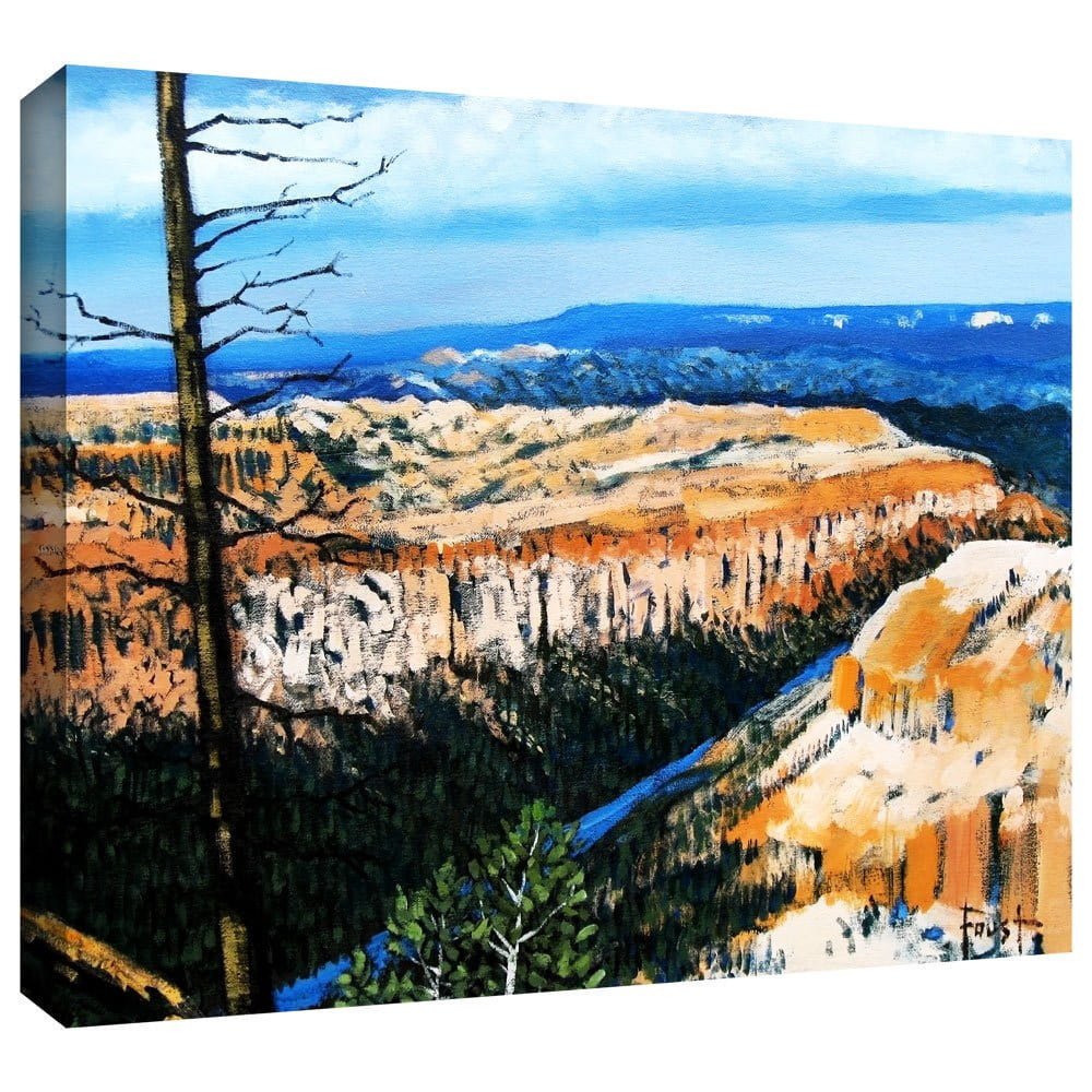 ArtWall Gene Foust "Mountain Tops Blue Sky" Gallery-Wrapped Canvas Art