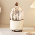 thumbnail image 4 of Boîte de Rangement pour Pinceaux de Maquillage Grande Capacité Organisateur Compartimenté avec Couvercle Transparent Étui de Maquillage Rotatif pour Pinceaux Rouges à Lèvres, 4 of 8