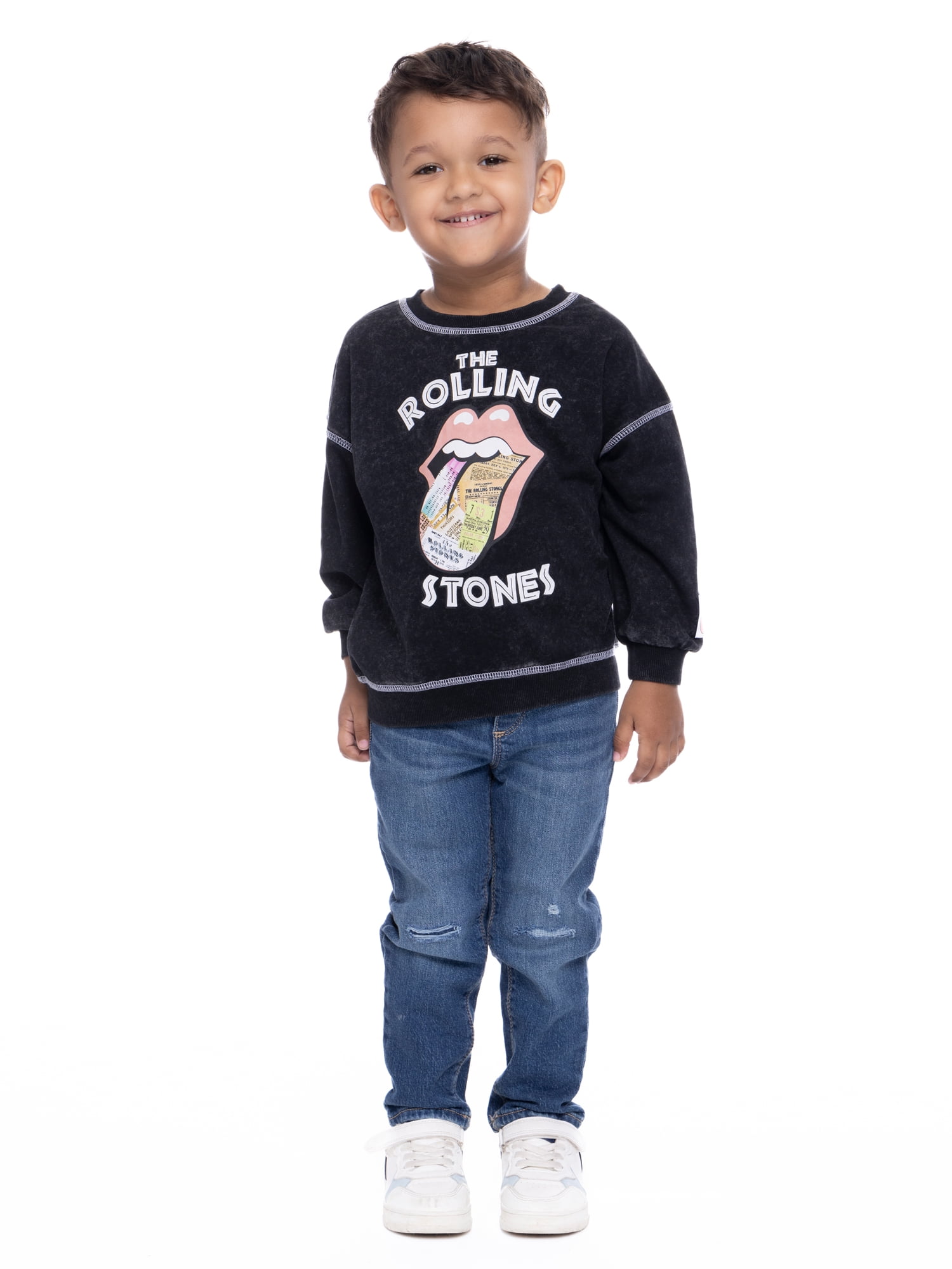 Rolling Stones Toddler Boys Mineral Washed Graphic Sweatshirt, Sizes 12M-5T