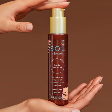 SOL by Jergens Self Tanner Body Bronzer, Sunless Tanner For All Unique Skin Tones, 3.4 fl oz