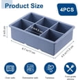 thumbnail image 2 of 1/2 Cup Silicone Freezer Tray with Lid, Silicone Freezer Molds 4 Pack Square Ice Cube Tray for Meal Prep & Freezing of Various Sauces and other Dishes, Makes 24 Perfect 1/2 Cup Portions Cubes (Blue), 2 of 2