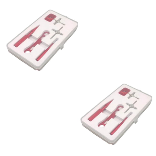 Kit de Herramientas de Reparación de Carretes de Pesca Greeniant Metal Duradero Rojo 2Conjunto