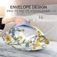 thumbnail image 4 of Yayeee Pillowcase King Size Set of 2 Satin Wrinkle Resistant Pillow Case, Yellow Floral, 4 of 7