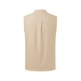 thumbnail image 4 of Men's Sleeveless Henley Tank Top Summer Beach Tank Tops Collarless Casual Cruise Dress Shirt Color L, 4 of 9