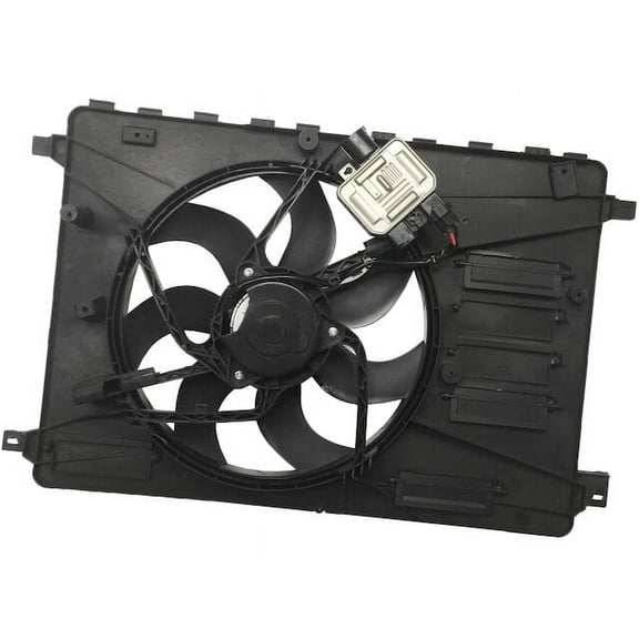 Auxiliary Cooling Fan Assembly with Control Module - Compatible with 2008 - 2012 Land Rover LR2 (For Models with Standard Cooling) 2009 2010 2011