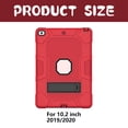 thumbnail image 4 of Clearance Items Heavy Duty iPad 9th/8th/7th Generation Case, Rugged Protective Cover for iPad 10.2" (2021/2020/2019), Shockproof Stand Case with Pen Holder, Full-Body Drop Protection, Red, 4 of 7