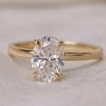 thumbnail image 2 of Cora Jewellery 1.7CT Oval Solitaire Moissanite Engagement Ring For Women, 10K Yellow Gold, 2 of 7