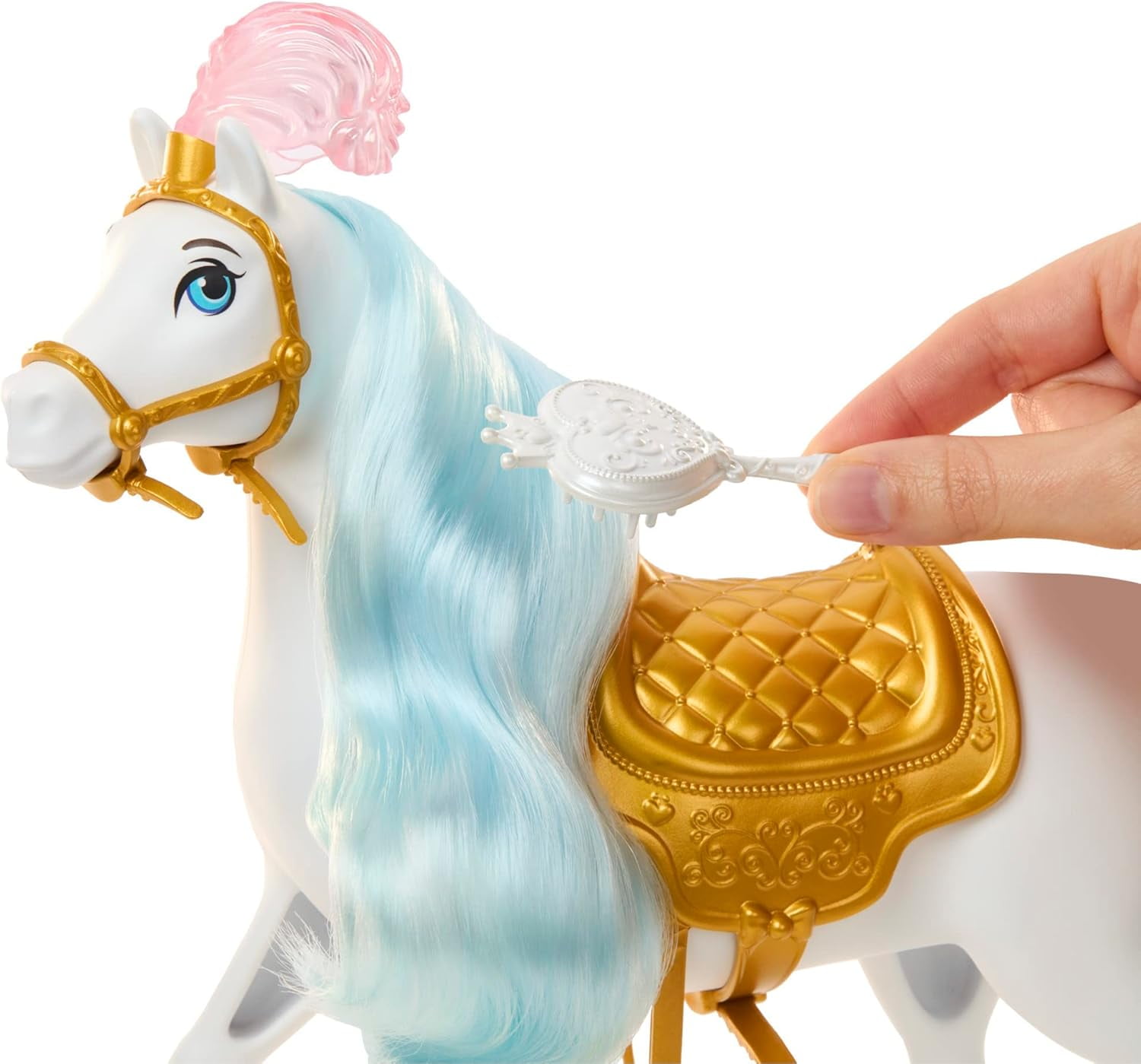 Mattel Disney Princess Toys, Cinderella Doll with Horse and Styling Accessories, Inspired by the Disney Movie, HPF95