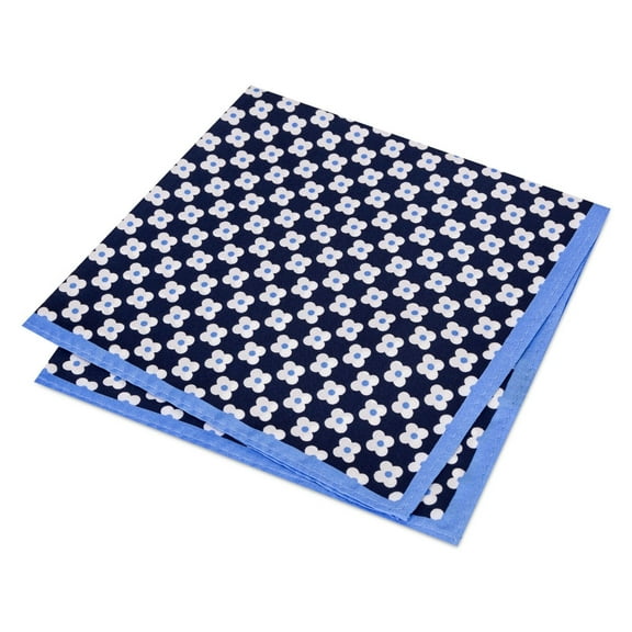 Club Room Mens Flower Pocket Square, Blue, One Size
