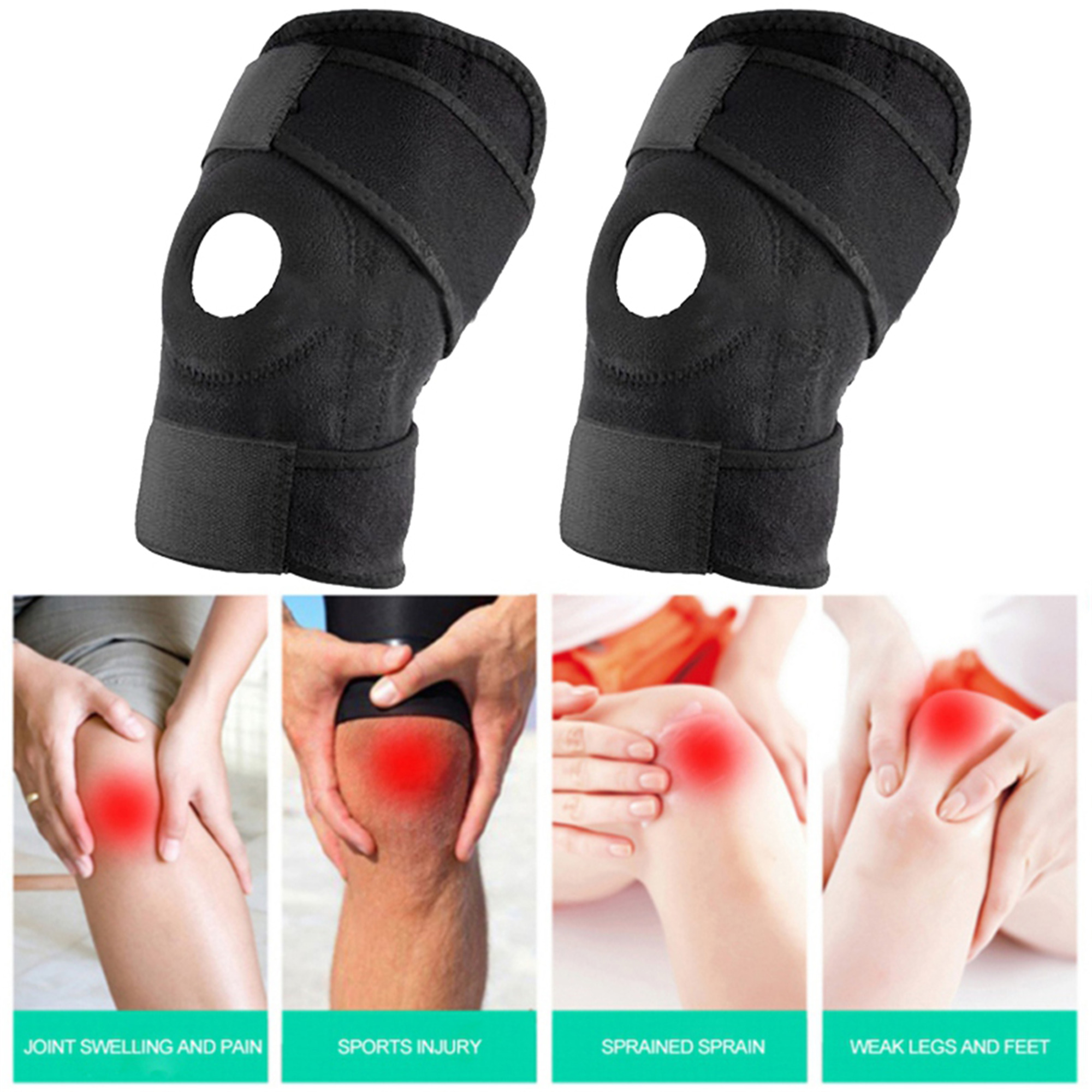 Elbourn 1Pair Knee Brace Support Knee Braces for Knee Pain. Relieves ACL, LCL, MCL, Meniscus