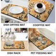 thumbnail image 4 of Washable Rubber Sunflower Cute Floral Dish Drying Mats for Kitchen Counter Home Large Coffee Bar Pad Accessories and Decor for Utensils Stemware 19.5''x12'', 4 of 7