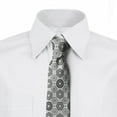 thumbnail image 2 of Geometric Necktie, Abstract Hexagons, Dress Tie, 3.7", Grey Pale Grey, by Ambesonne, 2 of 3