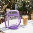 thumbnail image 5 of Clear Crossbody Purse Bag Bulk Stadium Approved 8"x 5.9" PVC Purse Bag with Strap for Travel Stadium Concerts Festival, 5 of 8