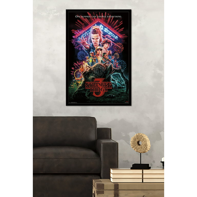 Netflix Stranger Things: Season 3 - One Sheet Wall Poster, 22.375 x 34,  Framed 