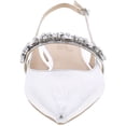 thumbnail image 2 of Jewel Badgley Mischka Womens Bambi Embellished Faux Leather Slingbacks, 2 of 3