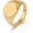 Gold, variant on Unisex Stainless Steel Round Signet Ring Simple Plain Solid Modern Statement Band Polished Comfort Fit, Party Concert Everyday Style