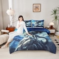 thumbnail image 4 of Castle Fairy Kids Children Wild Dragon Twin Comforter Sets,Abstract Wildlife Bedding Set, 4 of 8