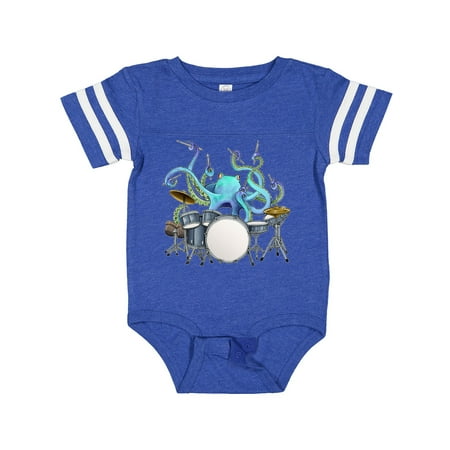 

Inktastic Cute Blue Octopus Drumming Gift Baby Boy or Baby Girl Bodysuit