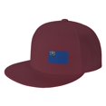 thumbnail image 1 of DouZhe Flat Brim Cap Snapback Hat, Nevada State Flag Prints Adjustable Red Adult Baseball Cap, 1 of 6