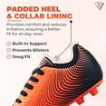 thumbnail image 3 of Vizari USA Stealth Firm Ground Soccer Cleats for Kids – Durable, Lightweight Athletic Shoes for Boys and Girls, Orange/Black, 11, 3 of 7