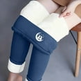 thumbnail image 2 of Womens Fleece Pants, Lamb Wool Leggings with Fleece Lining, 2 of 9