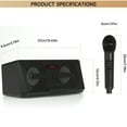 thumbnail image 5 of VIPQV Karaoke Machine, Portable Bluetooth Speaker with 2 Wireless Microphones for Adults & Kids, Singing Machine for Party and Celebration, Supports Bluetooth/USB/AUX and PC Connected, 5 of 7