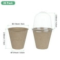 thumbnail image 3 of Uxcell 20-Pack Peat Pots, 3.15 Round Garden Germination Nursery Pots with Humidity Dome [No Holes], 3 of 8
