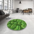 thumbnail image 4 of Ahgly Company Machine Washable Indoor Rectangle Transitional Pea Green Area Rugs, 5' x 8', 4 of 7