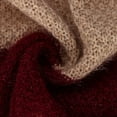 thumbnail image 5 of Lovskoo Cardigan Sweaters for Women Open Front Long Sleeve Loose Stripe Pocket Ethnic Knitted Button Oversized Winter Outerwear Tops Claret, 5 of 6