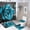 Blue Rose, variant on Ocean Wave Shower Curtain Set Tropical Beach Seascape Palm Tree Coastal Bathroom Decor Summer Surfing 4Pcs