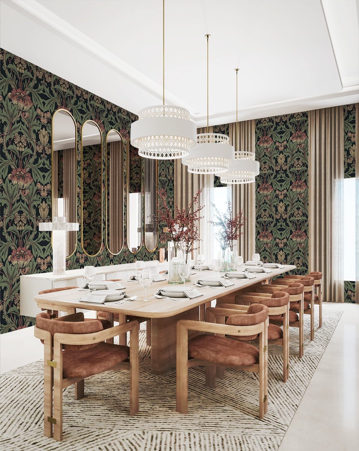 NextWall Wrought Iron & Clay Primrose Floral Peel and Stick Wallpaper