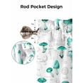 thumbnail image 5 of Thanksgiving Fall Valances for Windows Retro Watercolor Green Mushrooms Kitchen Valance Curtain Rod Pocket Small Curtains for Cafe Bathroom Laundry Basement 54" x 18", 5 of 8