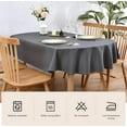 thumbnail image 3 of Large Oval Tablecloth 60 x 120 Inch Washable Fabric Table Cloth Solid Grey Table Cover for Dining Wedding Party Banquet Tabletop Decoration, 3 of 5