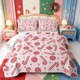 thumbnail image 2 of Manfei Modern Christmas Animals Quilt Full,Western Xmas Festive Full Bedspread Sets,3pcs,1 Coverlet and 2 Pillowcases, 2 of 7