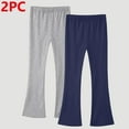 thumbnail image 2 of Ashirexll Girls Wide Leg Pants Girls Warm Leggings Long Length Solid Thin Wearing Lantern Pants for Kids, 2 of 6