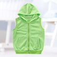 thumbnail image 2 of YunPes Children's Vest Spring Autumn Summer Thin Outdoor Wear Pure Cotton Hooded Kindergarten Clothing Vest Plush Pullover Girls, 2 of 5