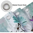 thumbnail image 4 of Veigike Rustic Farmhouse Floral Shower Curtain, 36” x 70”, Purple Teal Daisy & Butterfly Fabric, 4 of 5