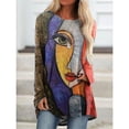 thumbnail image 1 of ICHUANYI Clearance Women's Printing Loose Casual Fashion Long Sleeve T-shirt Blouse Tops(Brown, XL) ICHUANYI WER2023081016918, 1 of 5