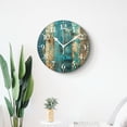 thumbnail image 4 of 14 Inch Wall Clock Battery Operated Silent Clock Decorative for Office, Kitchen, Outdoor, Living Room，Shabby Wooden Wood Delicate, 4 of 4