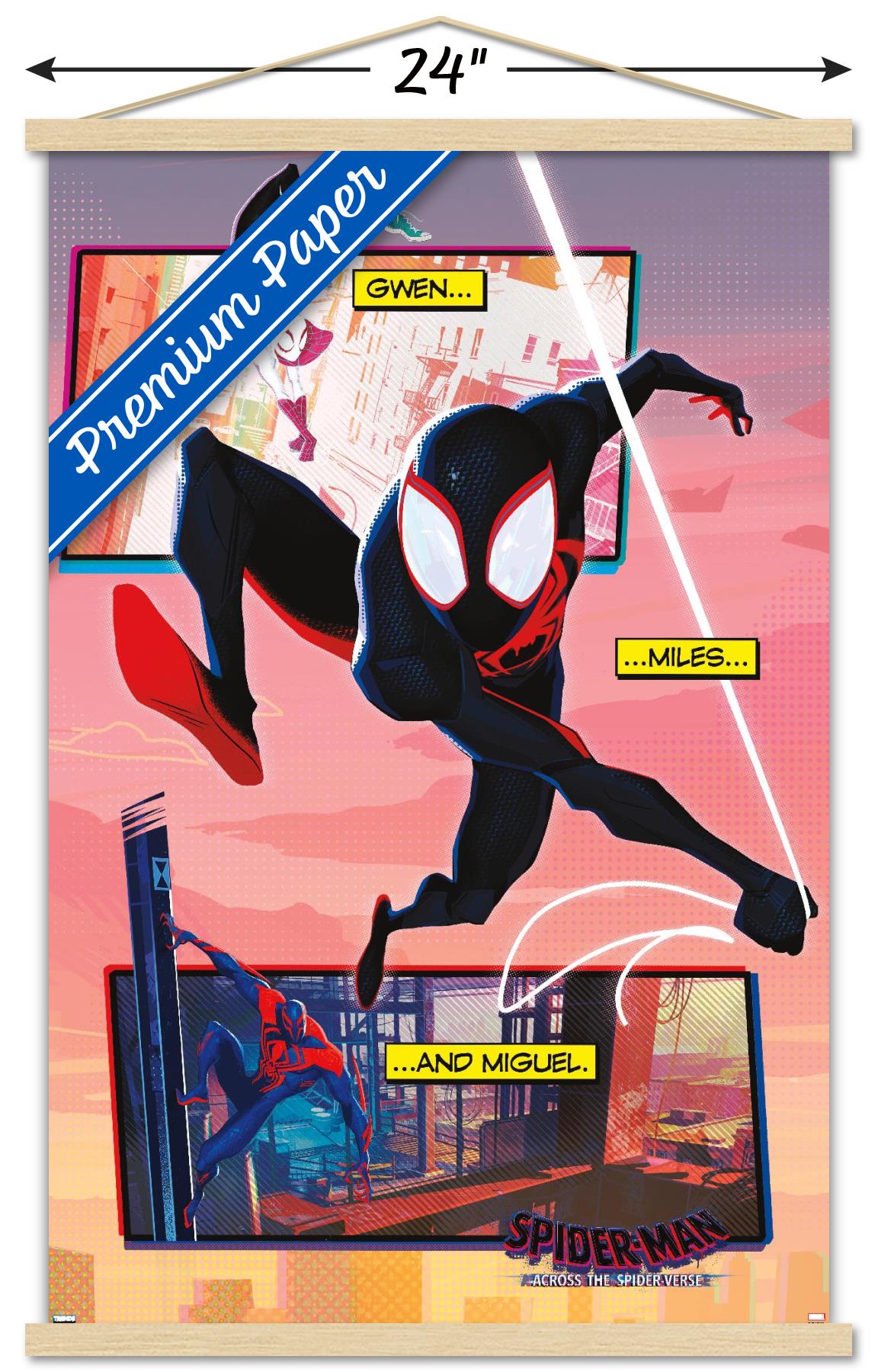 Marvel Spider-Man: Across the Spider-Verse - Trio Wall Poster with Magnetic Frame, 22.375" x 34"