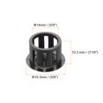 thumbnail image 2 of Uxcell 64Pcs 14mm(5/9') Black Round Hole Plugs Nylon Plastic Flush Type Hole Plug Insert End Cap for Locking Hole Tube, 2 of 6