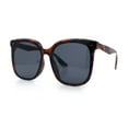 thumbnail image 5 of Womens XXL Oversized Inset Lens Large Coverage Horn Rim Plastic Sunglasses Tortoise - Black, 5 of 7
