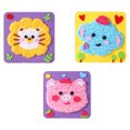 thumbnail image 1 of Maoww 3pcs/set Cute Cartoon Animal Patterns Handmade DIY Kit Beginners Can Play Sewing Joy DIY Toys Soft type+4, 1 of 6