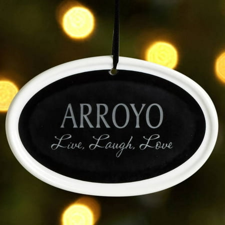 Personalized "Live, Love, Laugh" Christmas Ornament, Available in 5 Colors