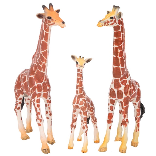 Modelos de decoración de la familia de jirafas, figuras de animales de la familia de jirafas, modelo de jirafas, juguete educativo para niños, tecnología avanzada