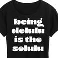 thumbnail image 3 of Instant Message - Delulu Is The Solulu - Women's Short Sleeve Graphic T-Shirt, 3 of 6