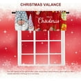 thumbnail image 6 of Christma Elf red Windows Valances Christmas Pine Tree Snowy Kitchen Short Curtain Valances with Rod Pocket Xmas Small Farmhouse Window Topper Decoration 52x18inch, 6 of 6