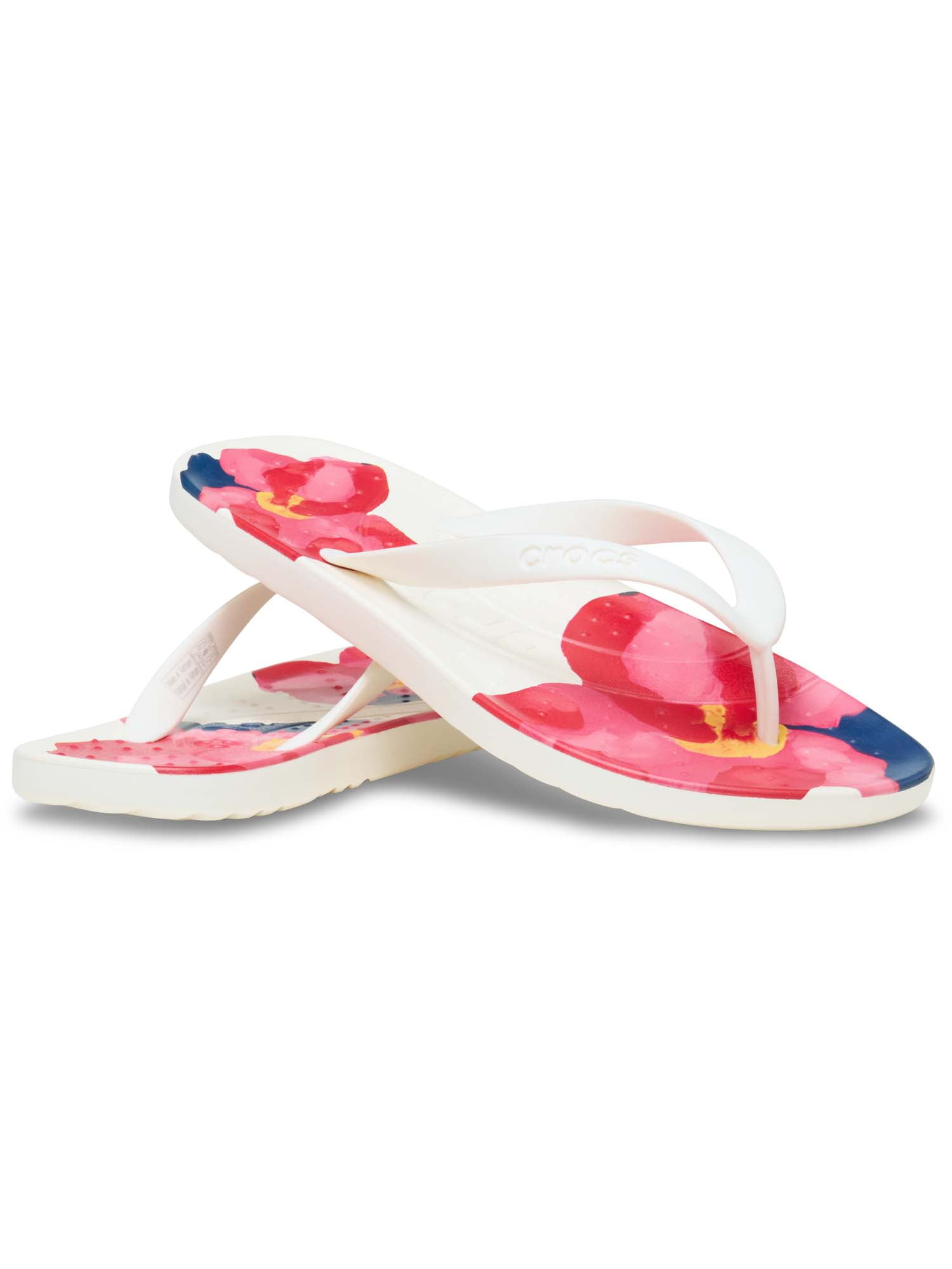 Crocs Painted Floral Flip Sandal