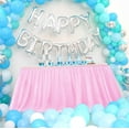 thumbnail image 4 of Juego de 2 faldas de mesa de tul, falda de mesa mullida de malla premium para fiestas, bodas, fiestas de cumpleaños y decoración del hogar (mantel: 54 x 108 pulgadas, falda de mesa: 28,7 x 167 pulgada, 4 of 5