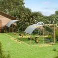 thumbnail image 3 of PawHut Galvanized Large Metal Chicken Coop Cage 9.2' × 31.2' × 6.4', 3 of 10